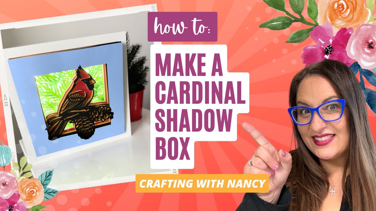 DIY Cardinal Shadow Box | Layered Cardstock Cricut Tutorial by Better Life Blog