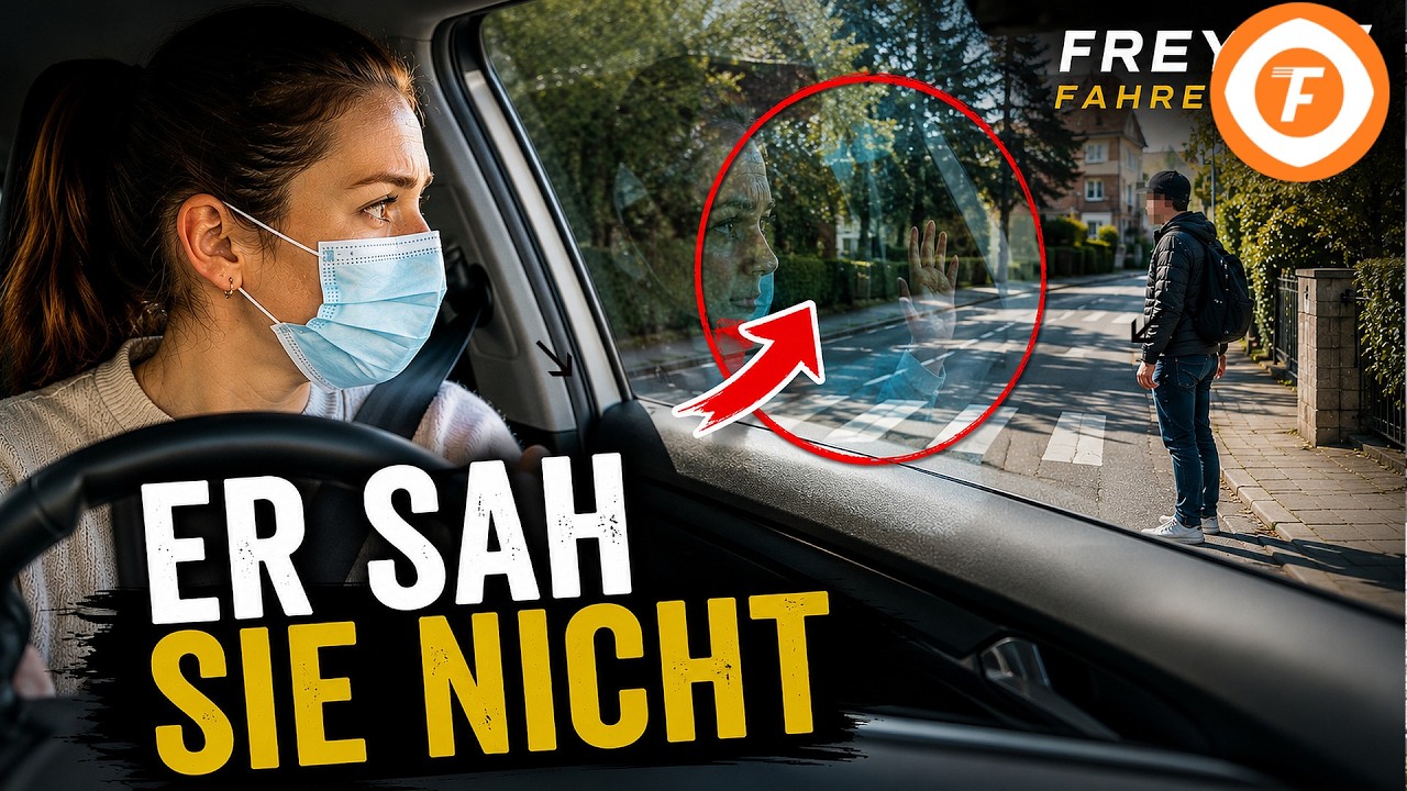 Prüfungsfahrt, So nah dran! Führerschein-Drama beim Abbiegen 😱  | Fahrschule Frey Fahren