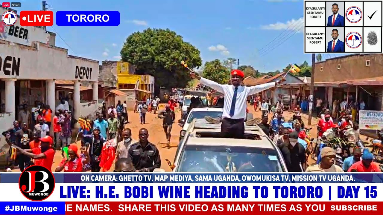 Excitement Soars as Bobi Wine Heads to Campaign Venue in Tororo
