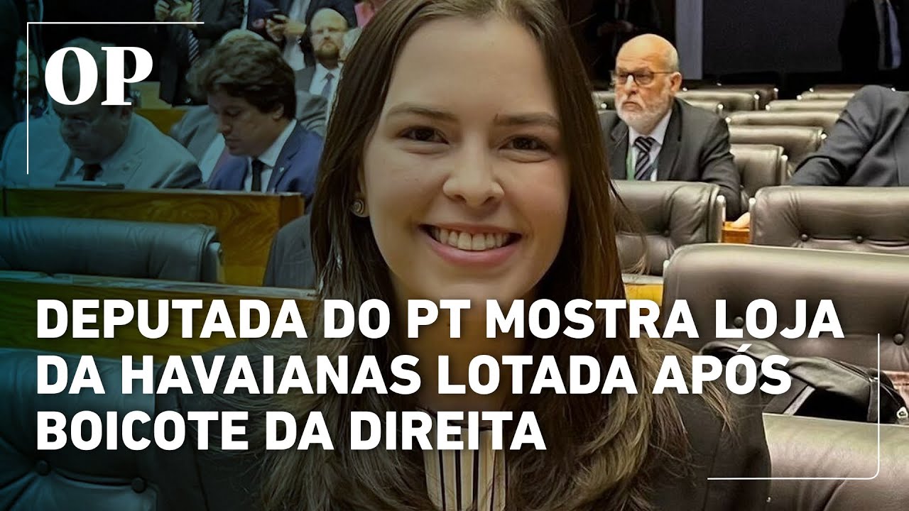 Deputada do PT mostra loja da Havaianas lotada após boicote da direita; confira