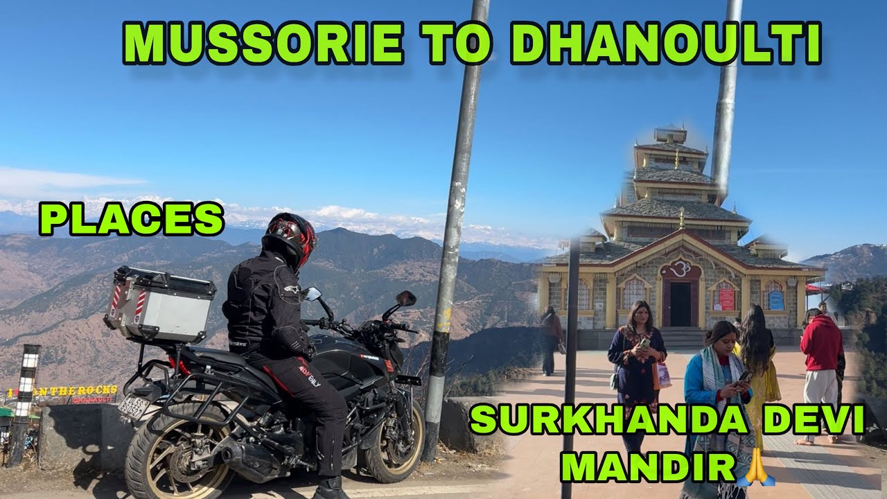 Mussorie to Dhanoulti snowfall ride on dominar400 👍👍| places to visit in dhanoulti |