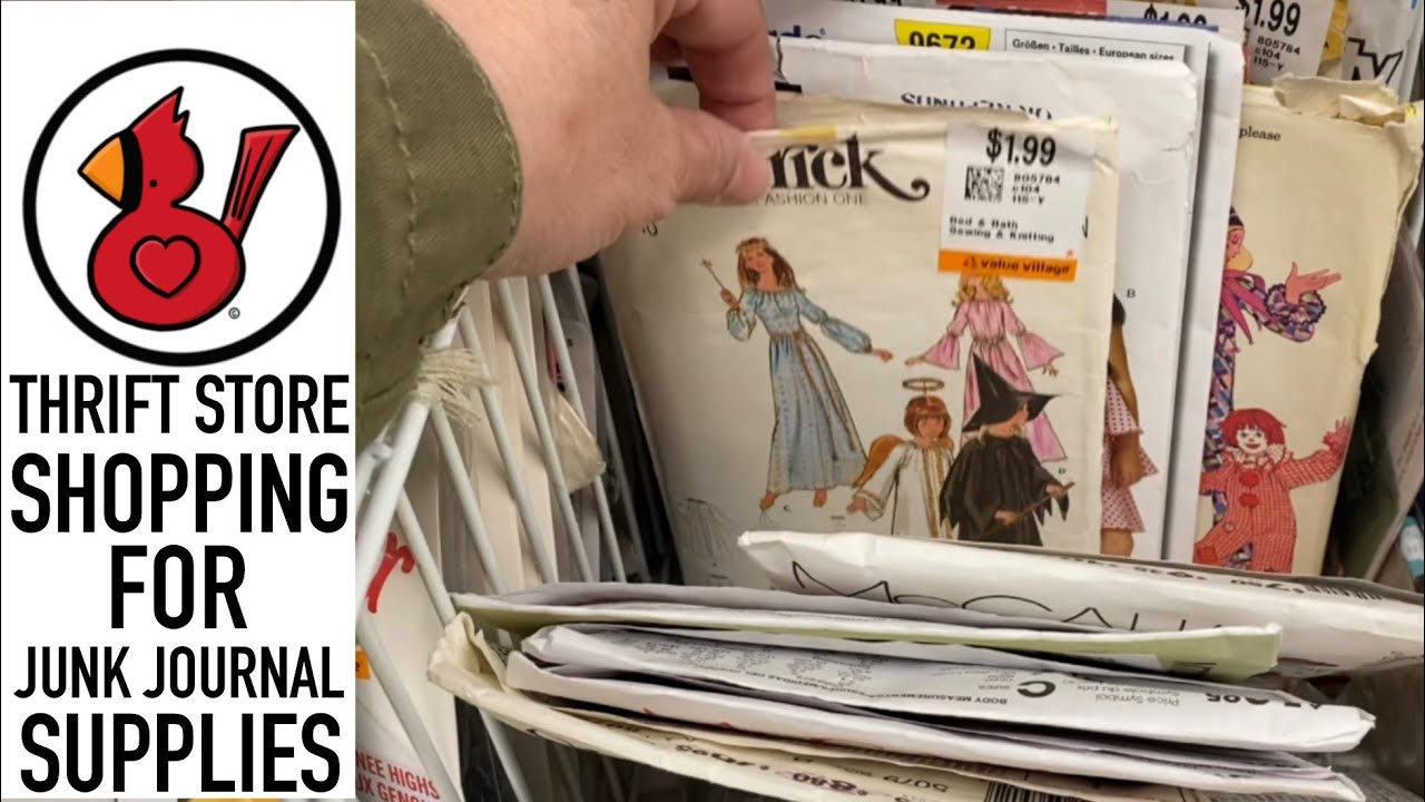 THRIFT STORE SHOPPING FOR JUNK JOURNAL SUPPLIES Video #246