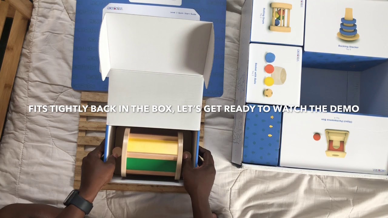 MontiKids Unboxing & Review Level 3 REVIEW Toy 1 Spinning Drum