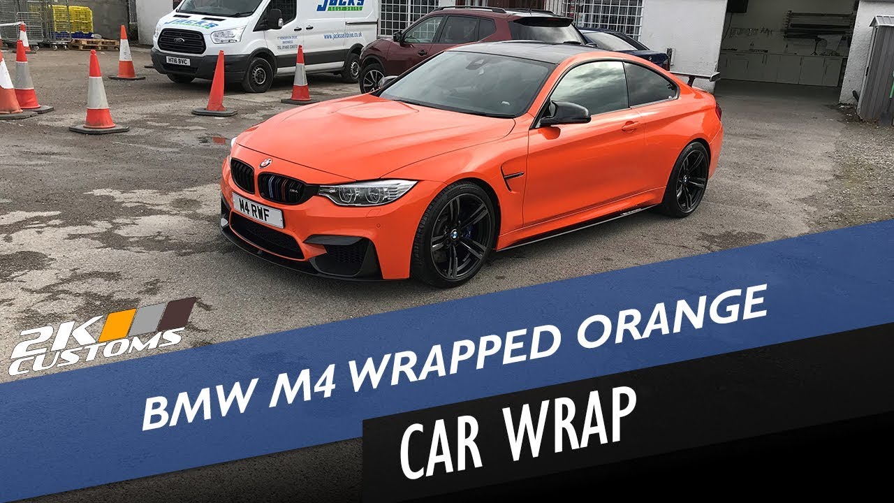 Stunning brand new BMW M4 fully wrapped in Avery Gloss Orange!