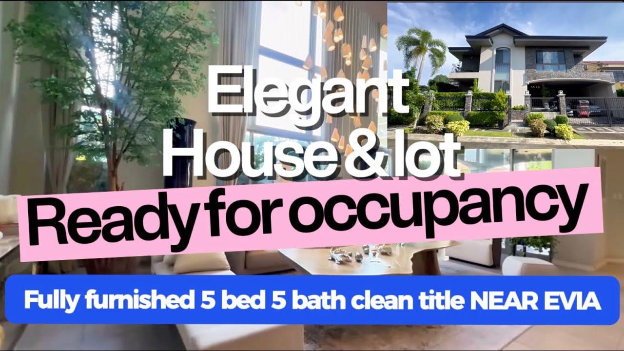 V968-25 Modern design house and lot 5 bedrooms 5 bathrooms fully furnished exclusive subdivision 