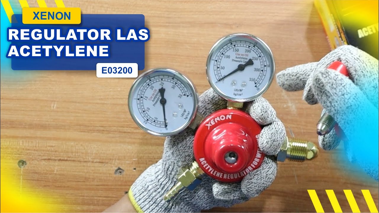 Review & Test XENON Welding Regulator Acetylene Tabung Gas Asetilin Alat Pengukur Tekanan Mesin Las