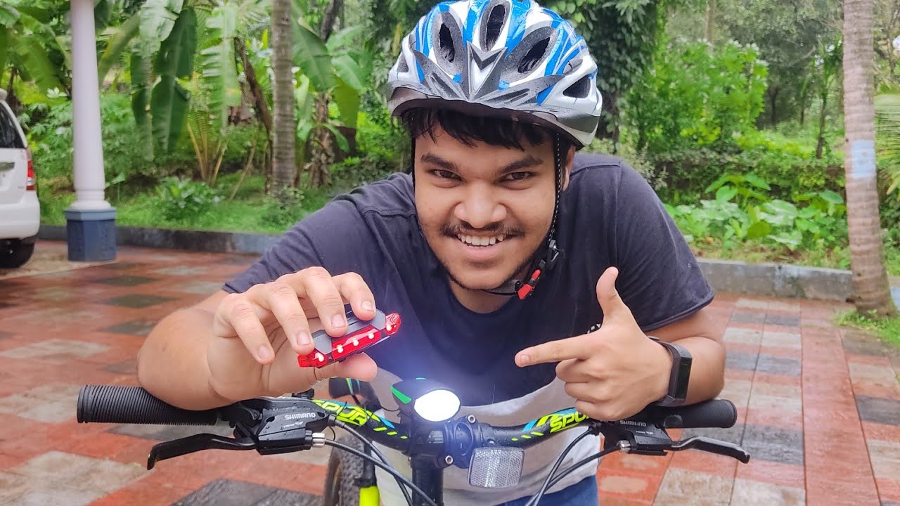 Best Cycle Rechargeable headlight and tail light | Under 600 | Best Cycle Accessories | in Malayalam