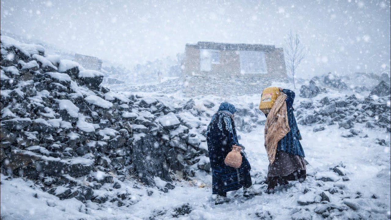 Surviving Afghanistan’s Freezing Winter | ASMR village life 