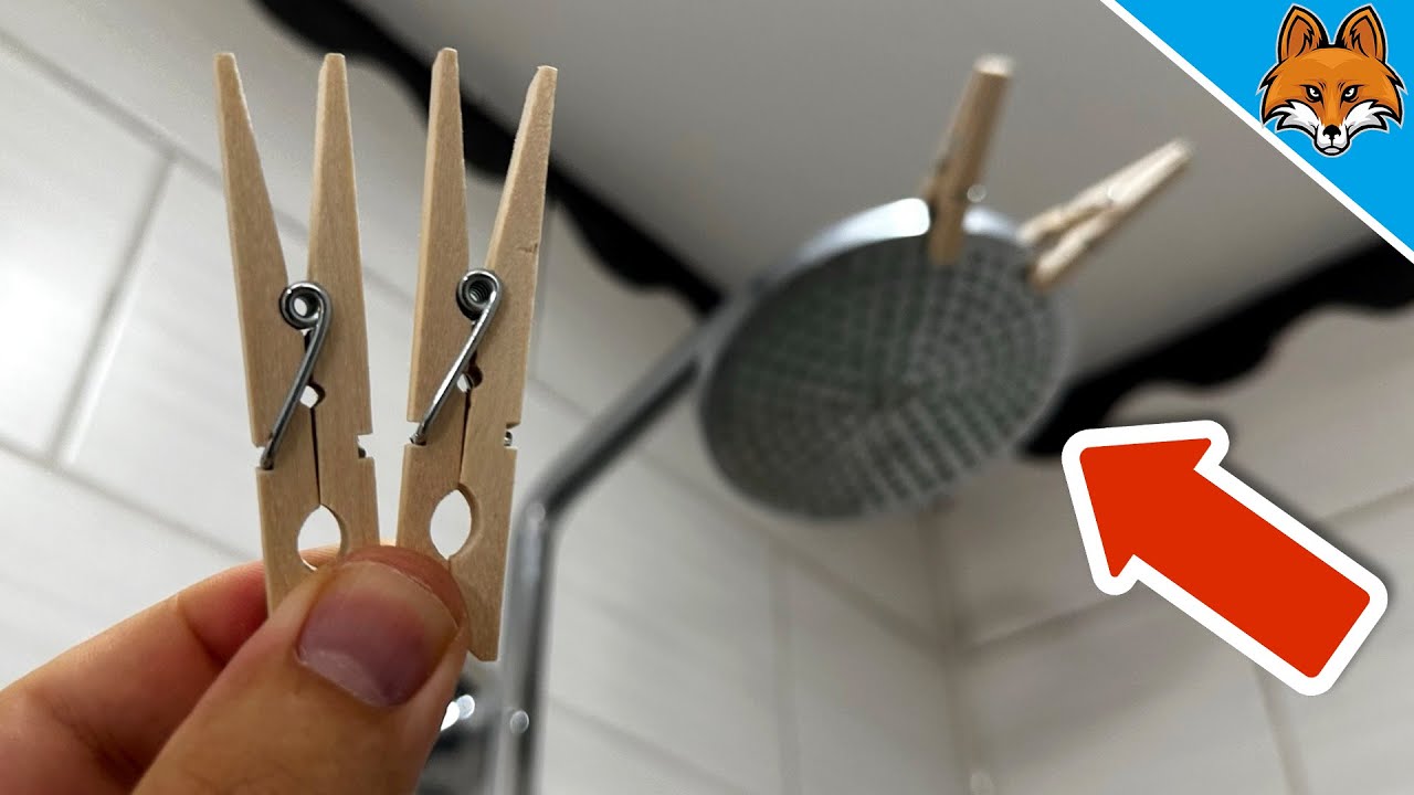 Hänge Wäscheklammern an deine Dusche und STAUNE WAS PASSIERT💥(Genialer Trick)🤯