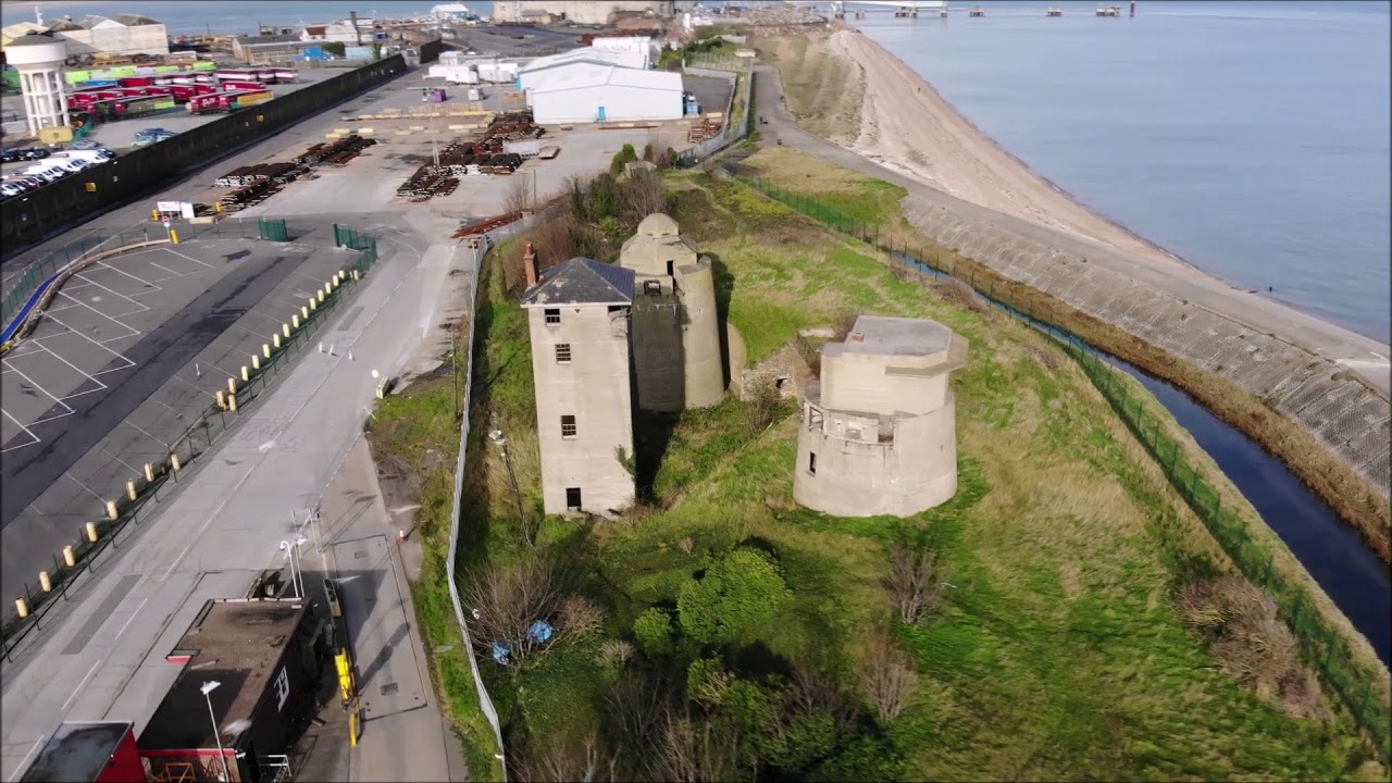 GARRISON POINT FORT, ISLE OF SHEPPEY, DRONE FOOTAGE DJI