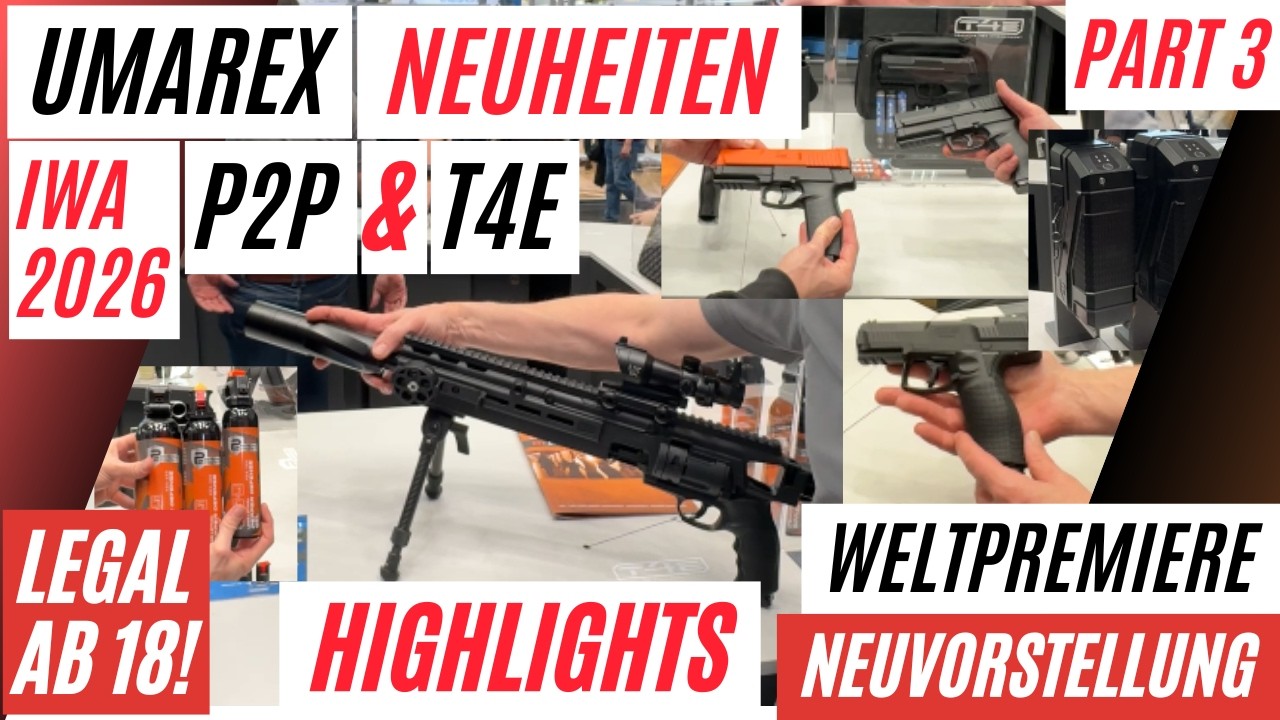 UMAREX IWA 2026 – Neue P2P & T4E Modelle, Impax P68, Secure 68P, TPX 50 Gen2 & Quick Access Safe P3