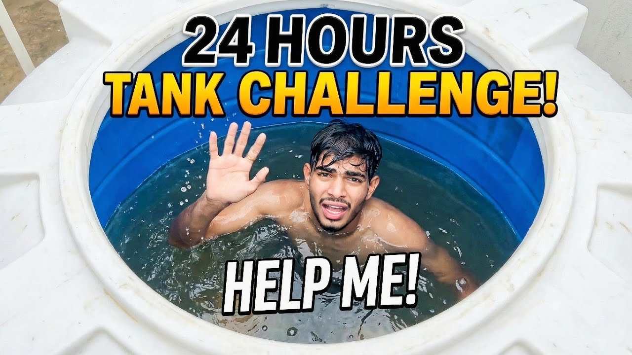 24 hours challenge in water Tanki 😱 पानी की टंकी में रह पाऊंगा ? 