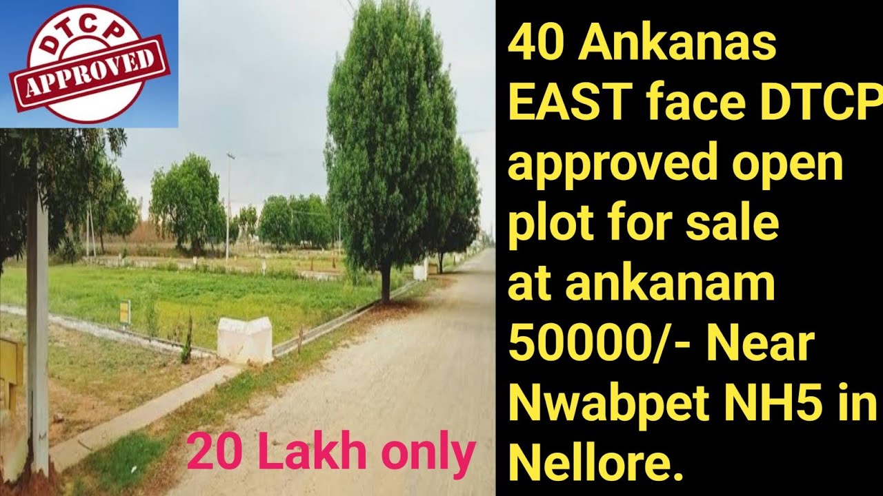 40 Ankanas East face DTCP approved open plot for sale at 20 lakh near NH5 in Nellore|HR Properties.