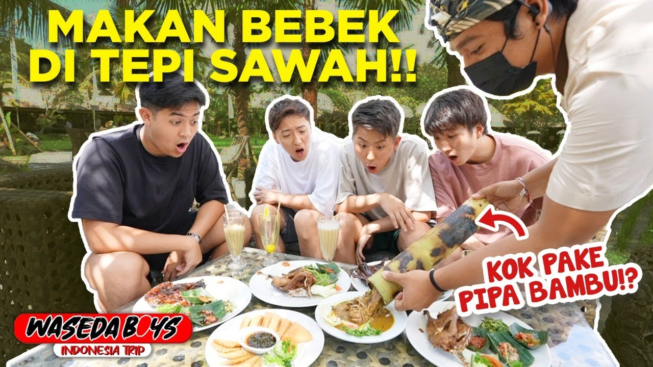 WASEDABOYS MAKAN BEBEK DI TEPI SAWAH! KOK PAKE PIPA BAMBU!? | INDONESIA TRIP
