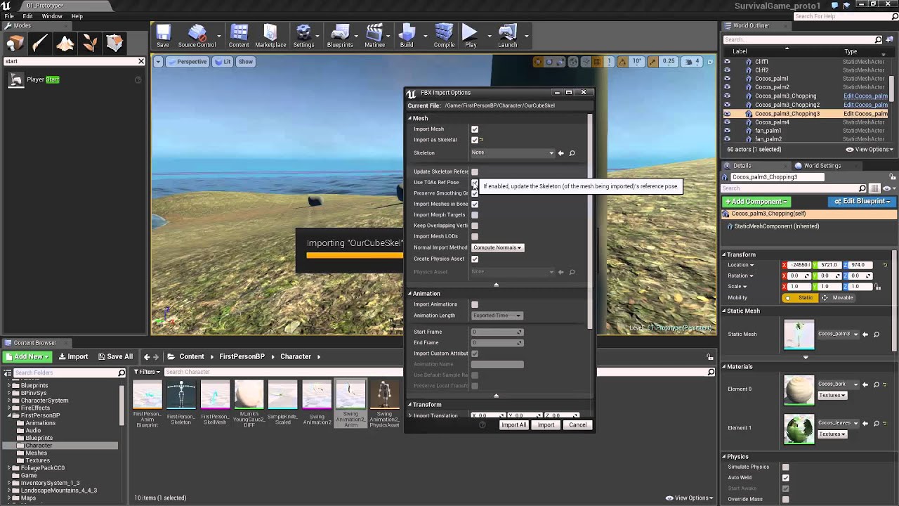 Blender to Unreal Engine 4 - Export of Rigged Skeletal Armatures and Animations