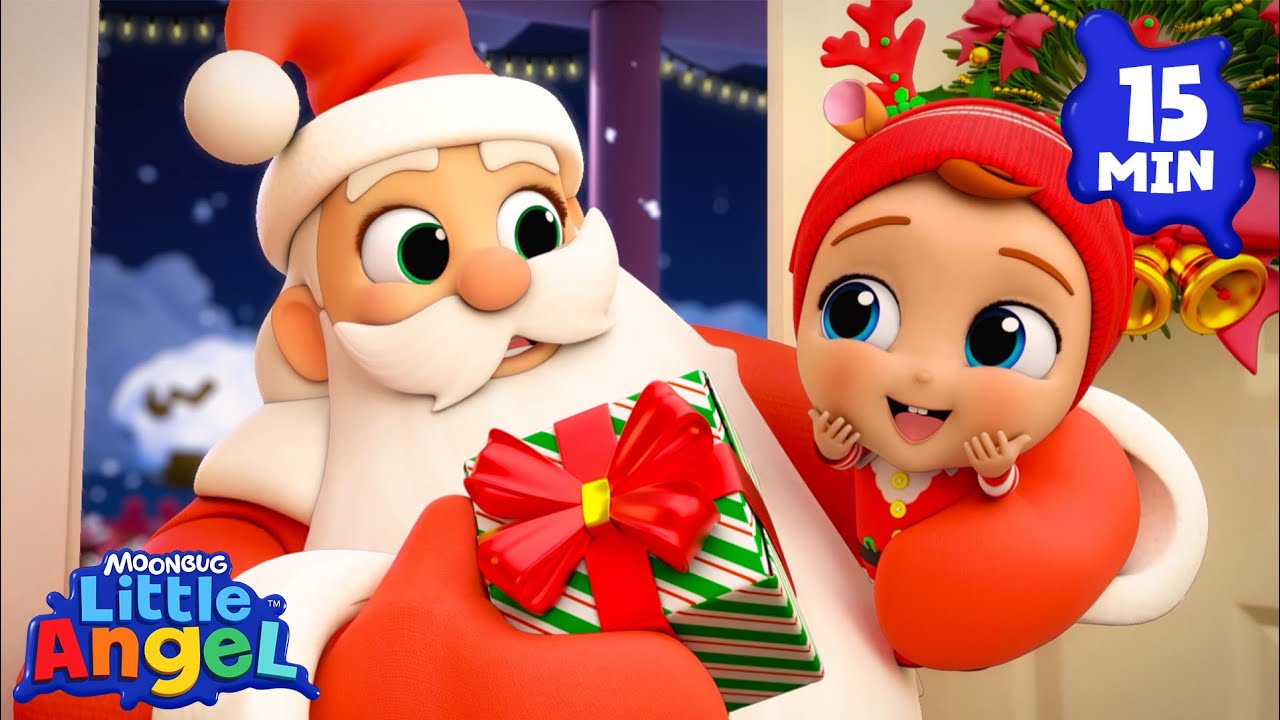 Who's At The Door? Santa Claus!  | Fun Sing Along Songs by @LittleAngel Playtime
