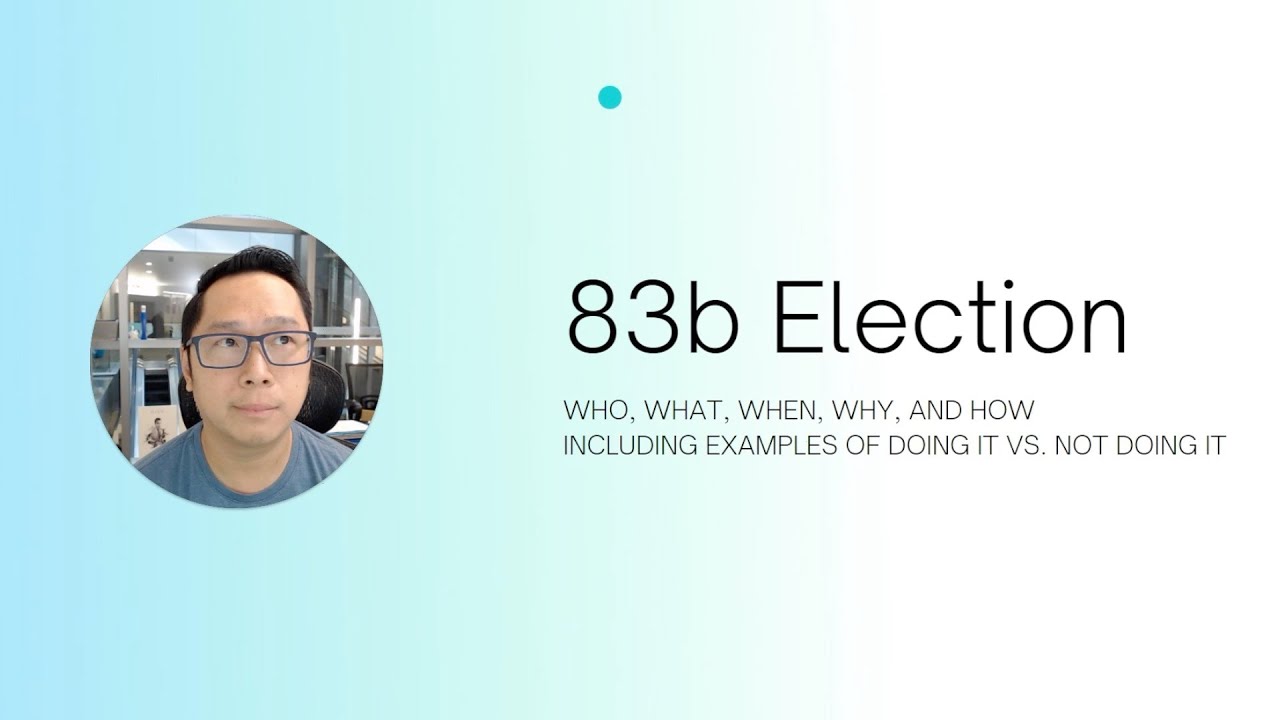 83b Election for my start-up people!  Explaining what, who, when, why, and how of 83(b) elections.