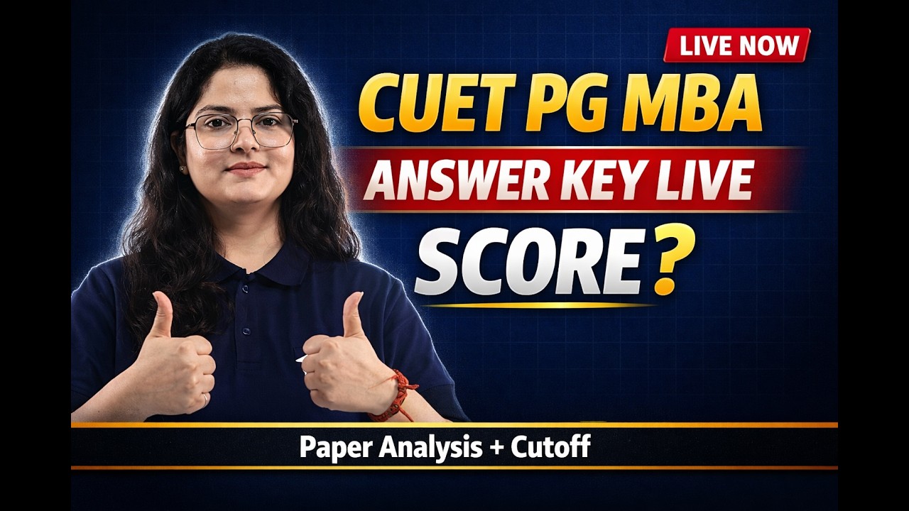 ⭐ CUET PG MBA 2026 Answer Key LIVE 🔴 | Memory-Based Solutions + Score Prediction