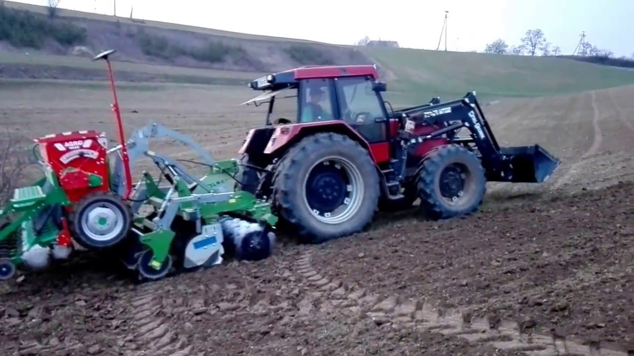 Siew jęczmienia case 5120 tolmet & agro masz