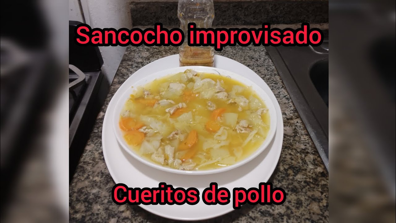 Sopa de cueritos de pollo y vegetales //cocina dominicana