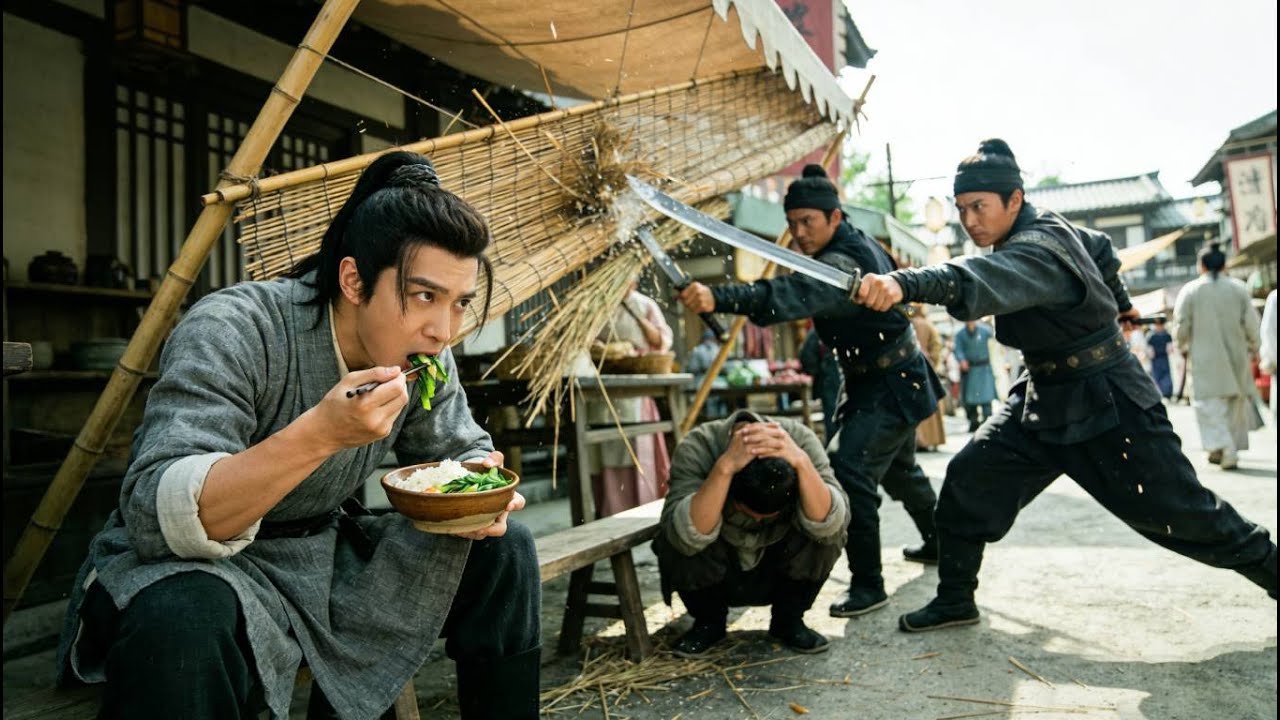小夥路邊吃飯遭欺淩，忍無可忍爆發實力，以一敵多秒殺全場！🔥Chinese Dramas | 金超群 楊子