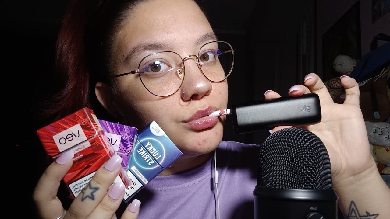 UNBOXING MY NEW GLO HYPER (Tapping, Vape, Smoking) 😴💜 | ASMR ITA