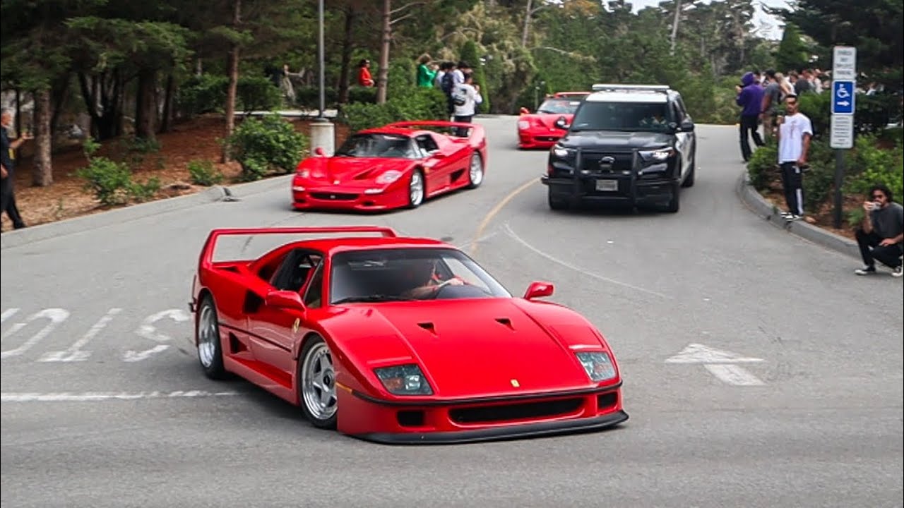Ferrari Hypercars Struggling To Drive Off Steep Hill!