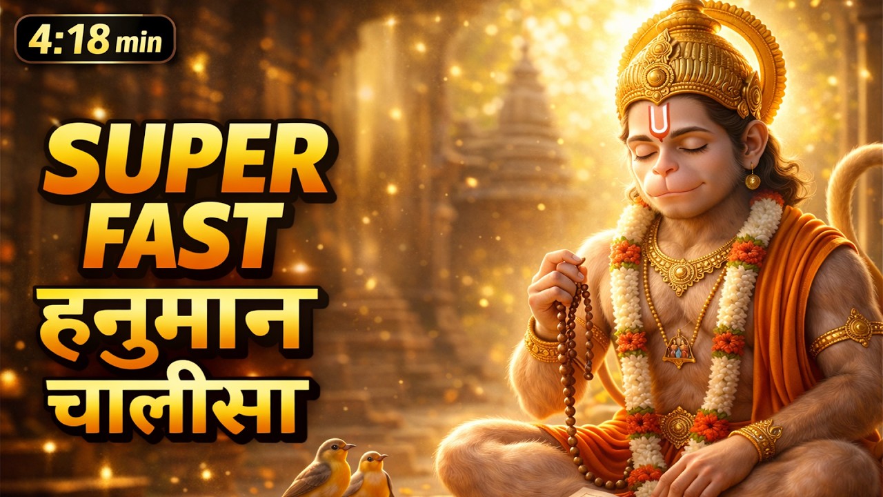 HANUMAN CHALISA SUPER FAST | Hanuman Chalisa | श्री हनुमान चालीसा