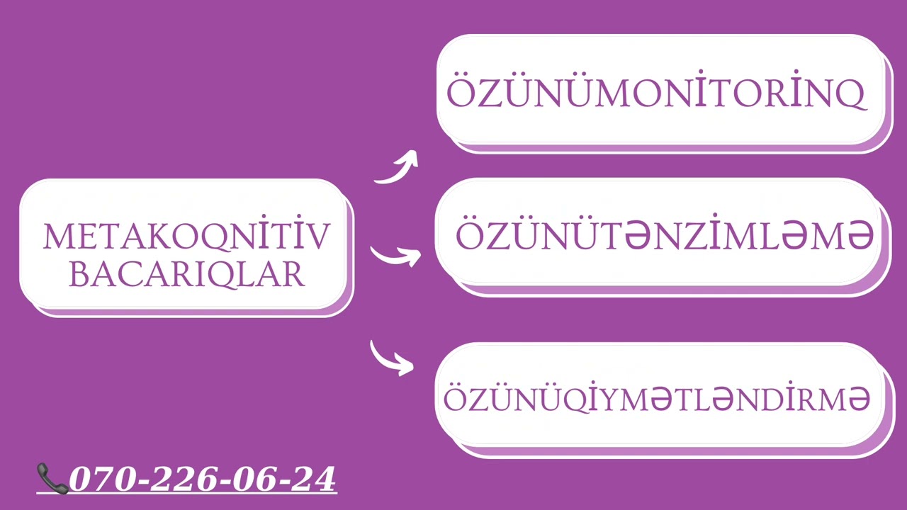 Metakoqnitiv bacarıqlar. Sadə izah. Həvva Zamirli