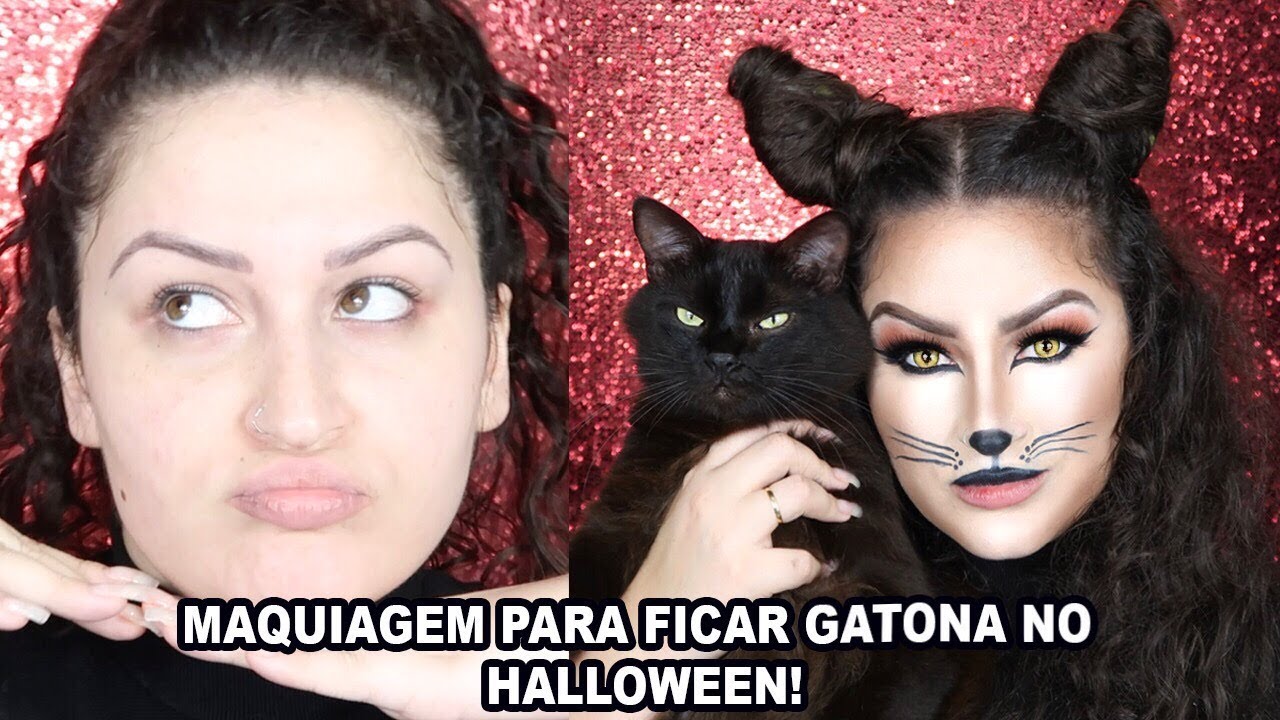 TRANSFORMAÇÃO PARA FICAR GATONA NO HALLOWEEN - FÁCIL E RÁPIDA!