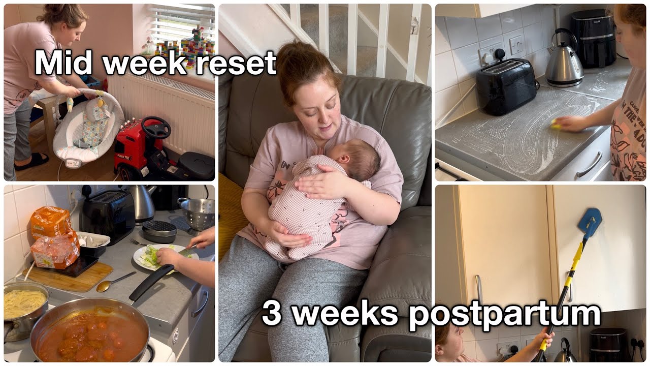 Meet our new addition: House reset and evening in the life at 3 weeks postpartum 