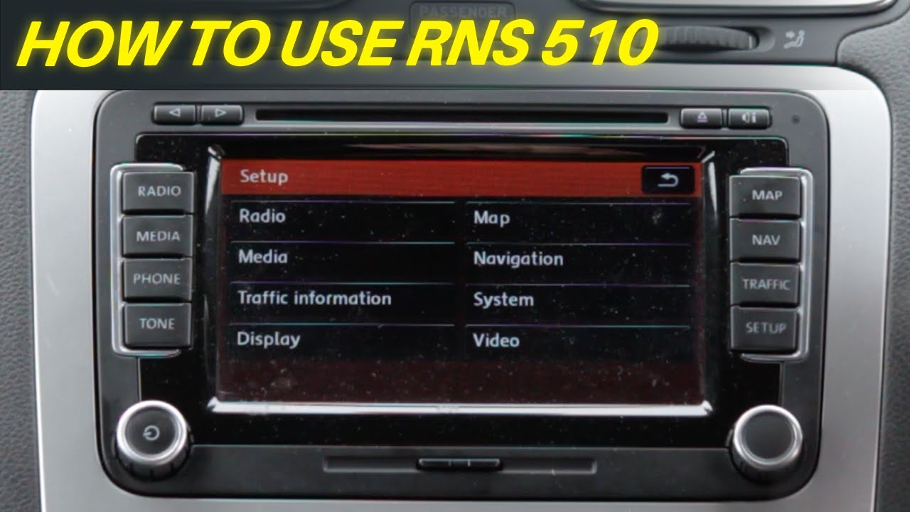 RNS 510 VW Volkswagen SEAT Skoda Head Unit How To Use