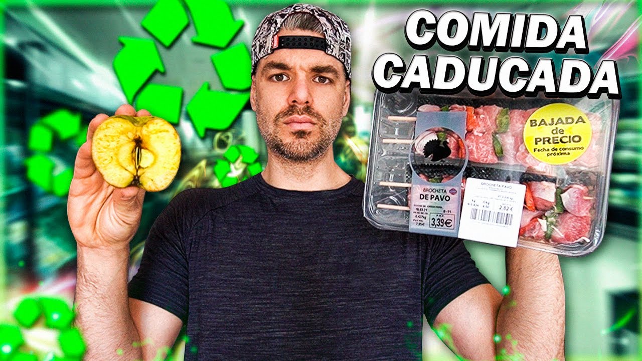 24H COMIENDO COMIDA que CADUCA en SUPERMERCADOS⚠️*ALIMENTOS de MERCADONA y CARREFOUR* ¿LA TIRAN? 🗑️