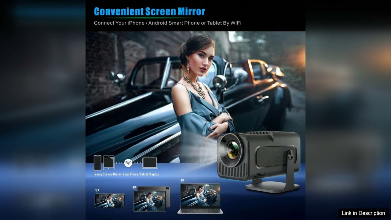 HY320 Mini Projector Multimedia Mini Home Theater Projector 4K Android 11.0 Dual Review