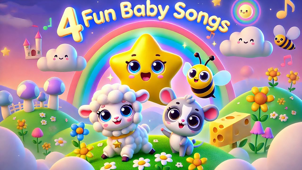 4 Fun Baby Songs| Nursery Rhyme | Twinkle Twinkle, Mary had a little lamb & More