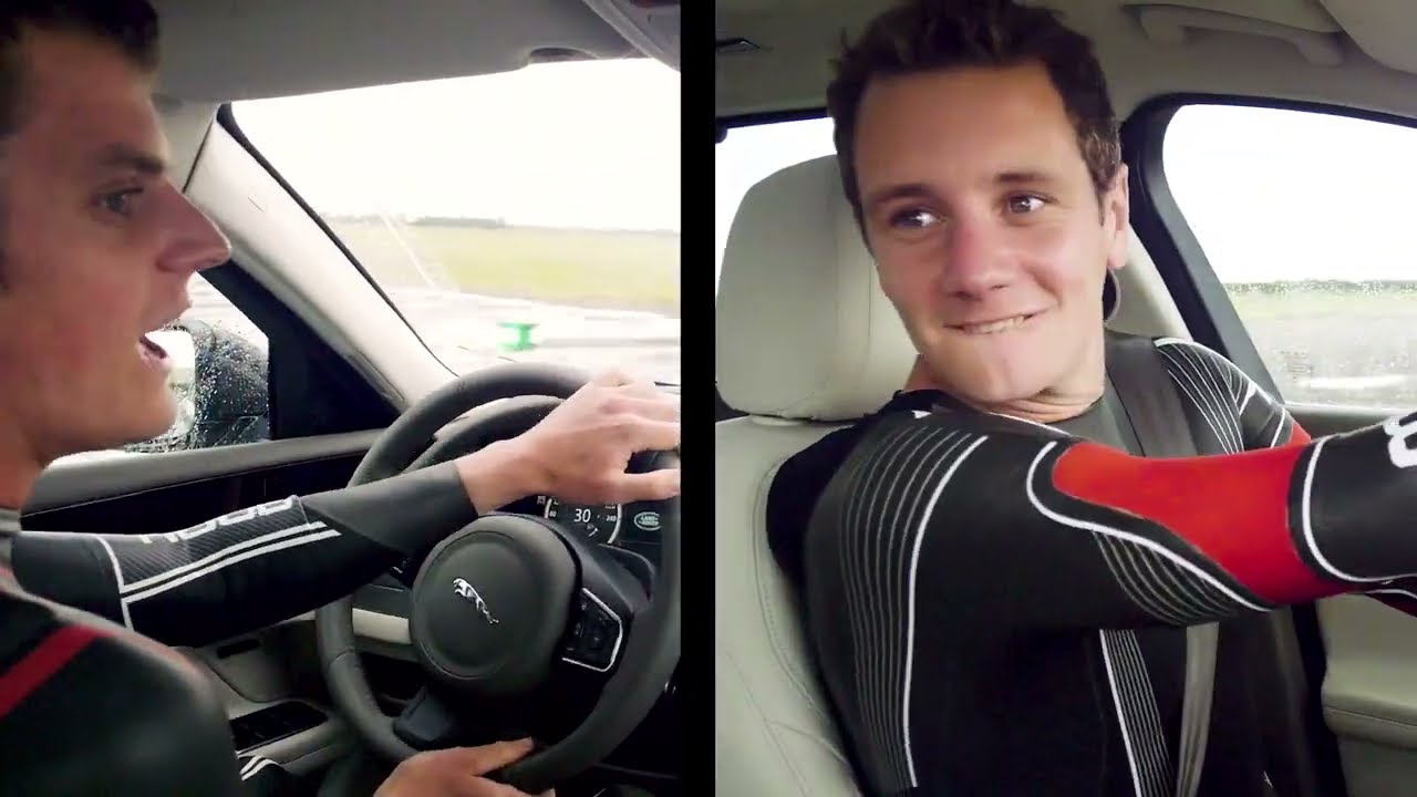 Sibling rivalry - Olympic athletes compete in unique Jaguar XF Triathlon