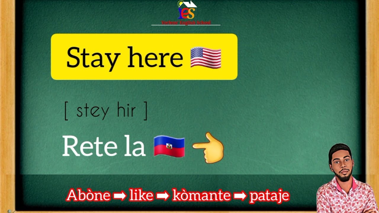 Anglè - kreyòl | learn english |