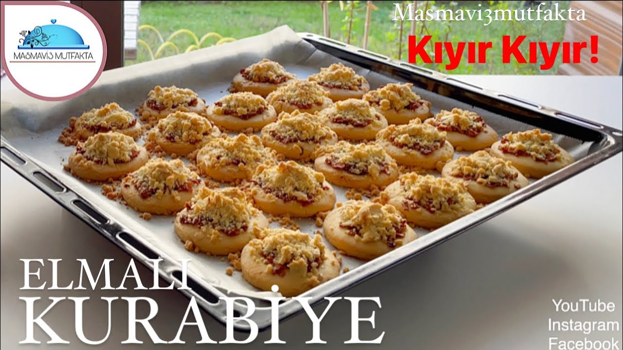 TÜM ELMALI KURABİYELERİ UNUTUN‼️KIYIR KIYIR  Yumurta Yok✔️EN MUHTEŞEM Elmalı Kurabiye ✔️