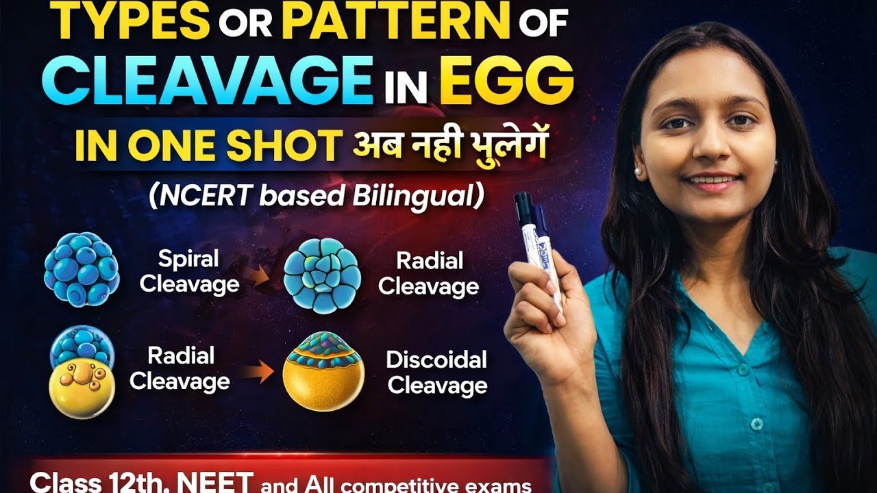 Pattern of Cleavage in egg | Types of Cleavage | Types of egg | Neet,CSIR | BPSC tre 4.0 | NCERT 🎯📚📖