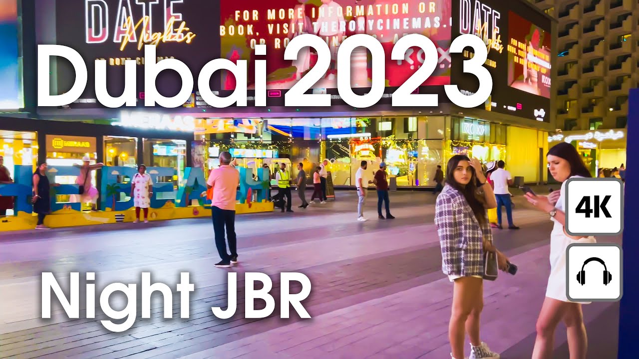 Dubai 🇦🇪 Night JBR (Jumeirah Beach Residence) [ 4K ] Walking tour