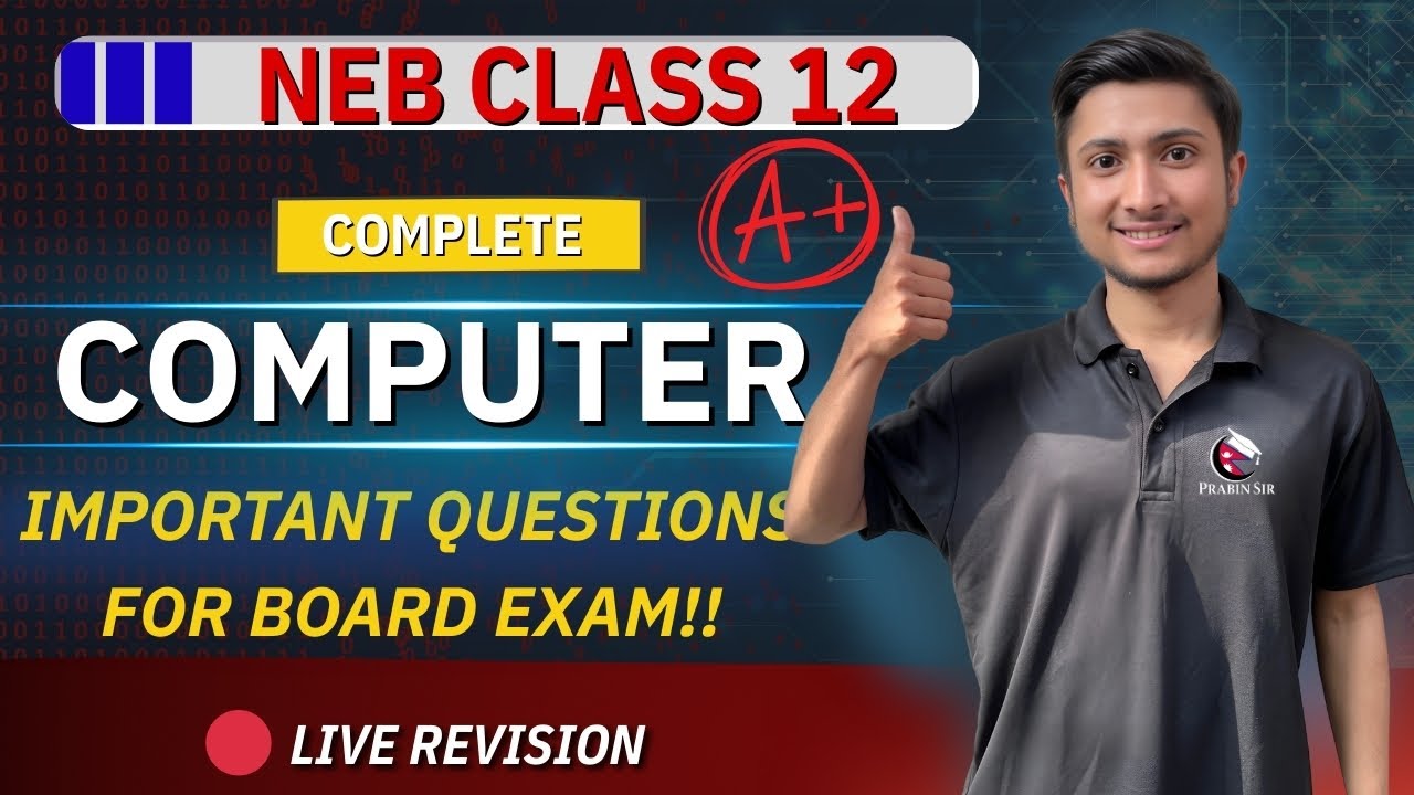 🔴computer important question solution class 12 neb || complete computer science revision in one shot