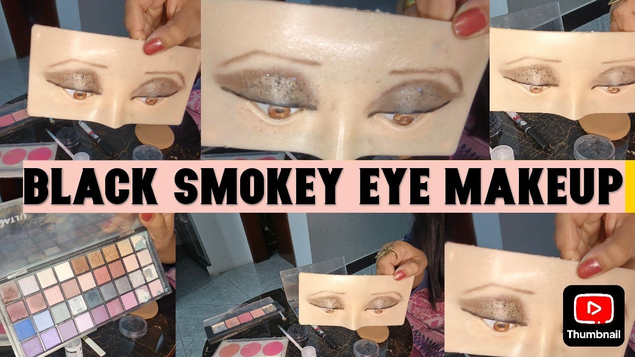 Black smokey eye makeup tutorial 