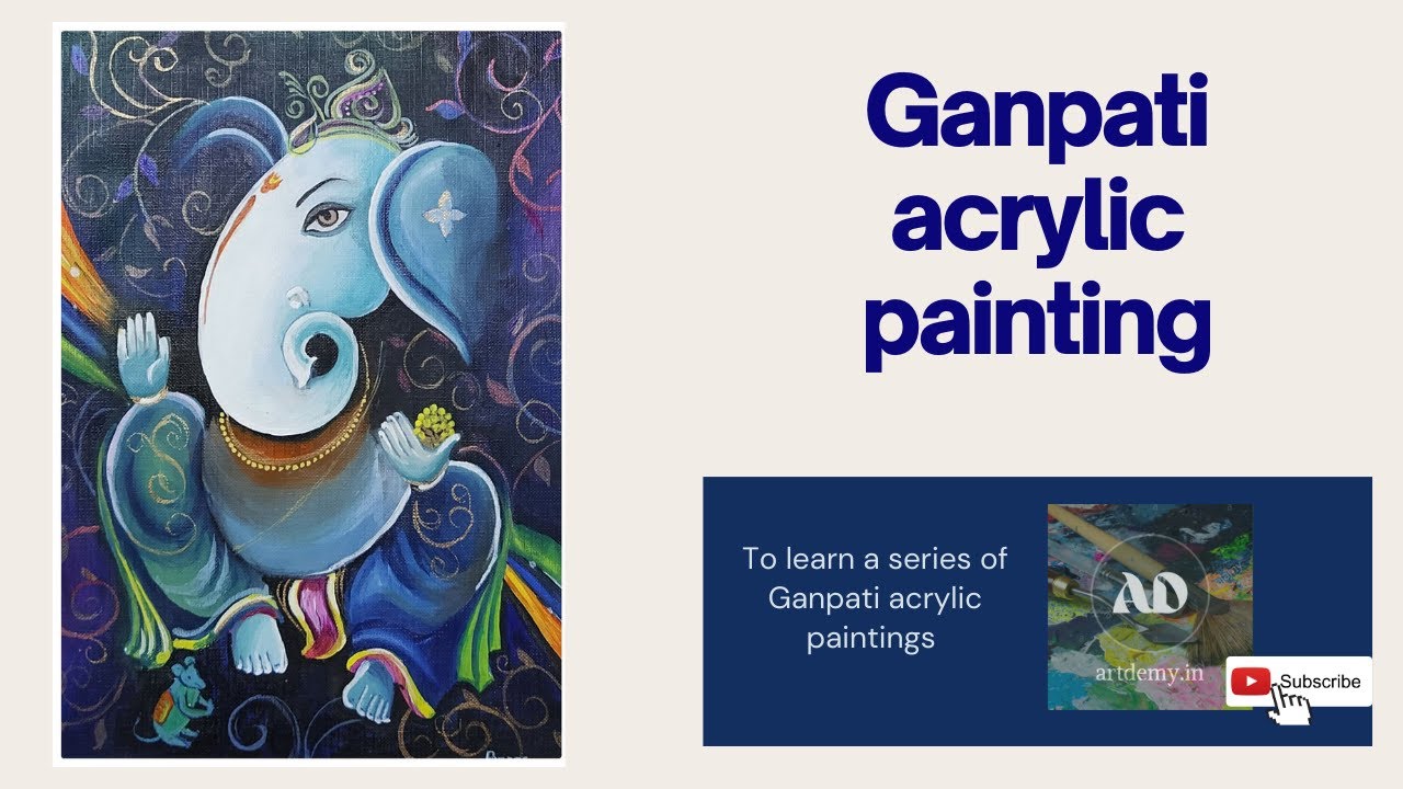 Ganpati Acrylic painting