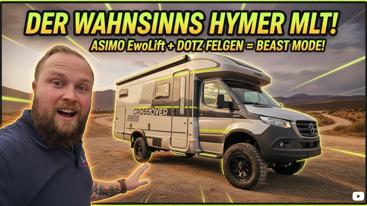 Hymer MLT 4x4 2025, 4700kg Auflastung, Asimo Ewolift Hubstützen, Dotz 16
