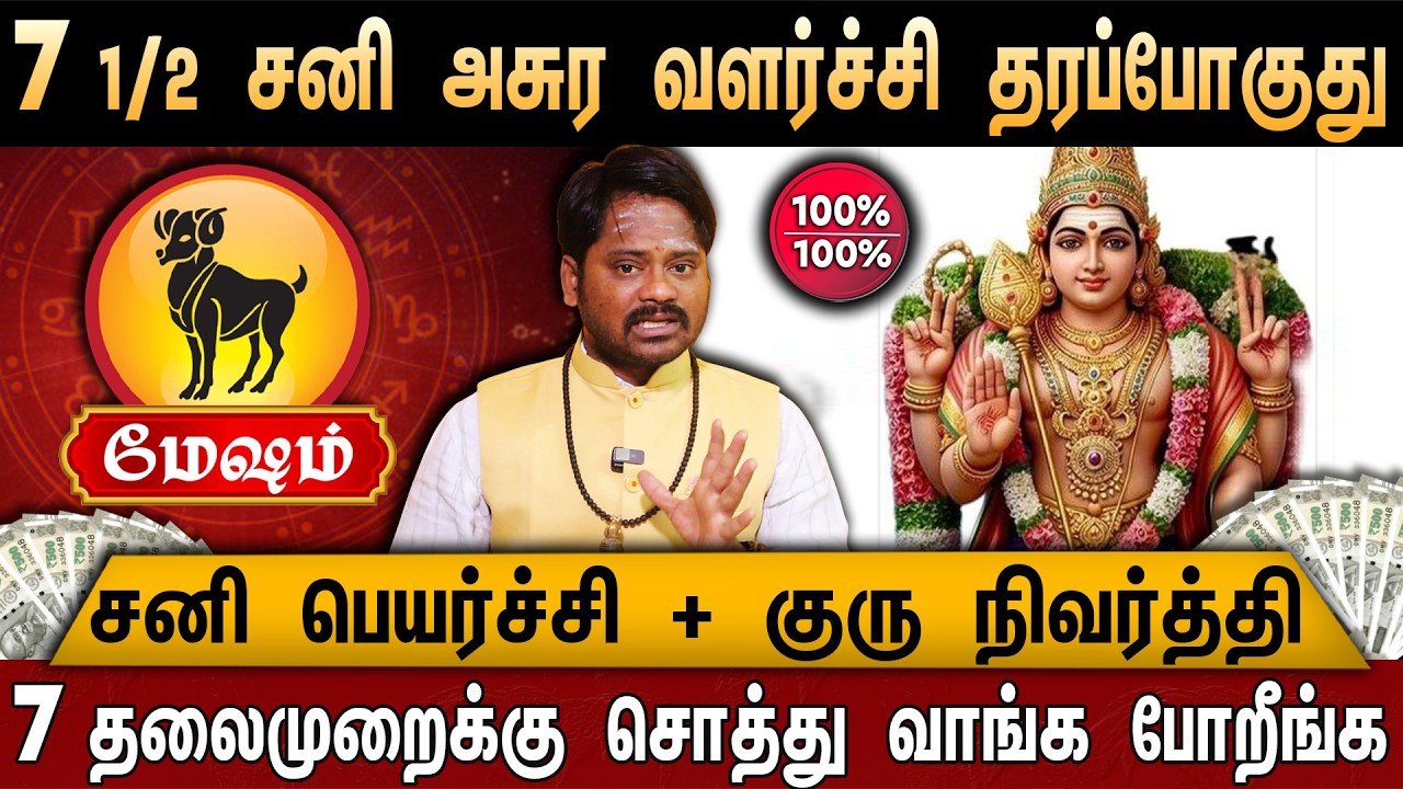 🔴மேஷம் -சனி பெயர்ச்சி + குரு நிவர்த்தி | March Month Rasi Palan 2026 | Aries | Divine Dinesh