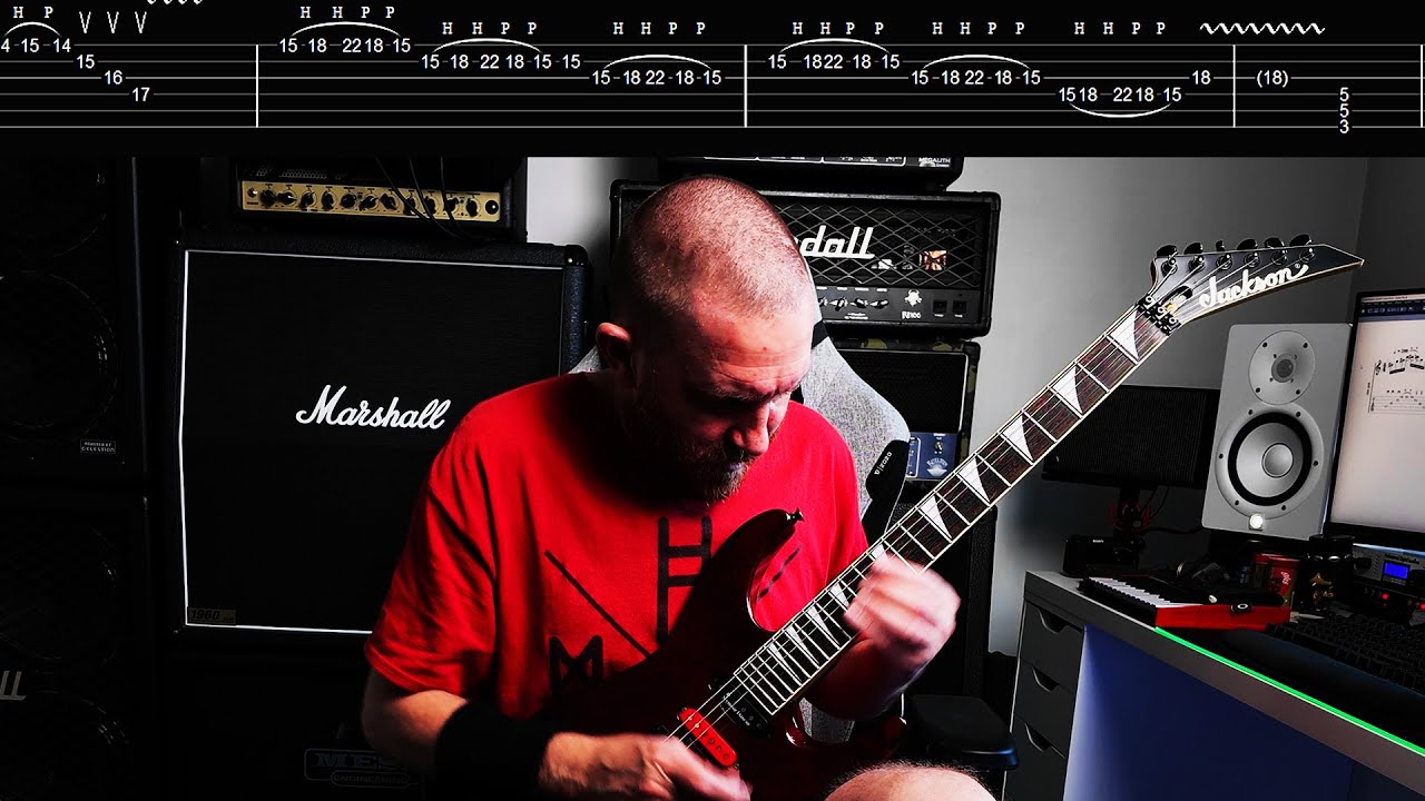 Урок игры на гитаре DEATH METAL (арпеджио легато для 4-струнной гитары) с табулатурами