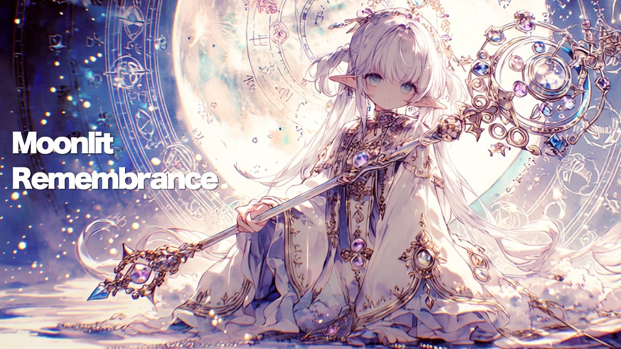 【Fantasy Music／humming vocals】月明かりの追憶 Moonlit Constellations【Streaming／Meditation】／作業用BGM