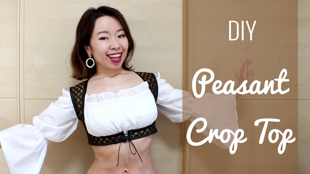 DIY Peasant Crop Top - for belly dance, ren fest, medieval costume