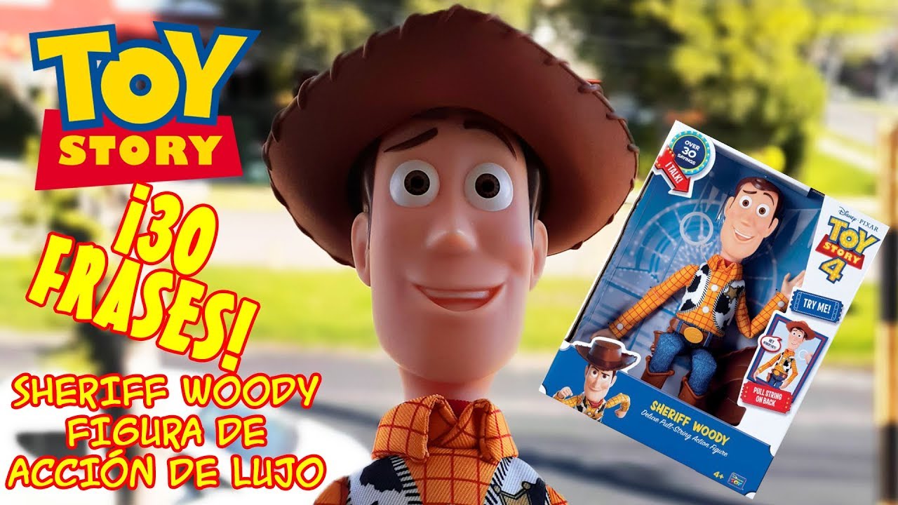 (ESPAÑOL) TOY STORY 4: Woody Figura De Accion De Lujo - Mas De 30 Frases Reseña review