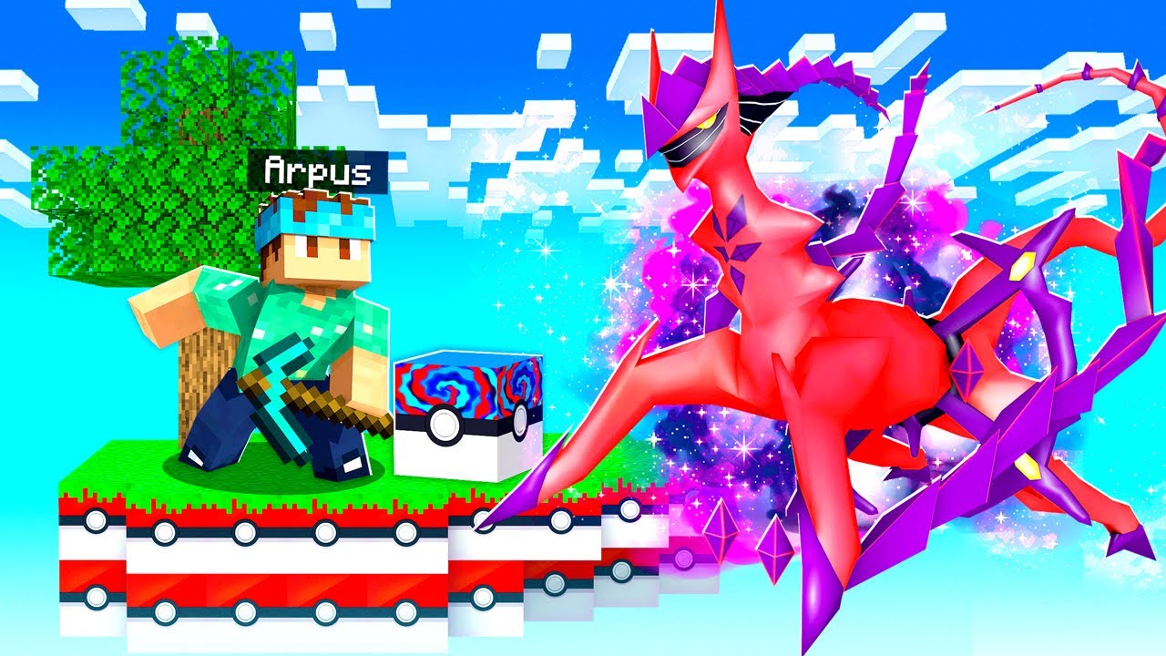 FUSION POKEMON Pixelmon SKYBLOCK CHALLENGE in MINECRAFT!